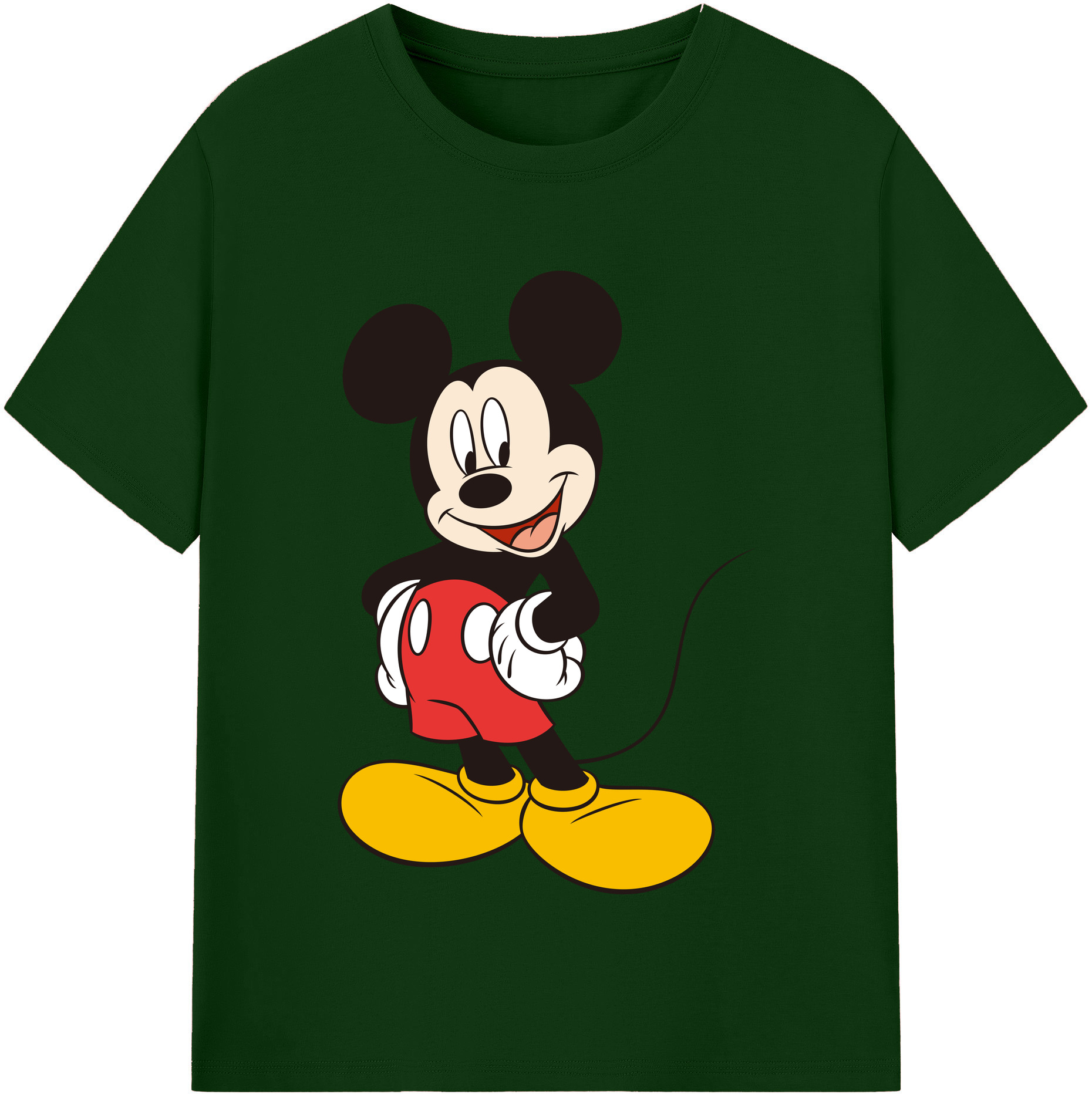 （画像用） ミッキーマウス Mickey Mouse 綿100％半袖Tシャツ（フロントプリント）
